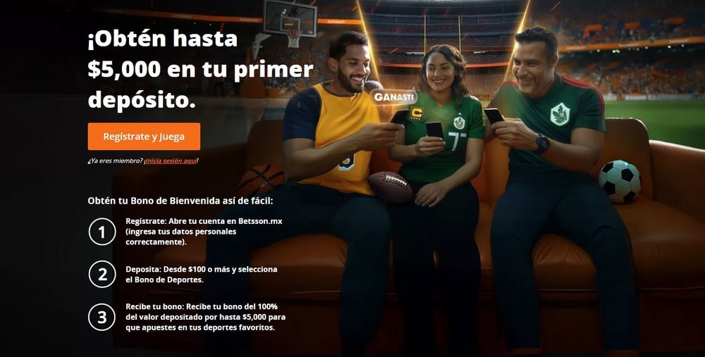 Información sobre cómo reclamar el bono de bienvenida de Betsson