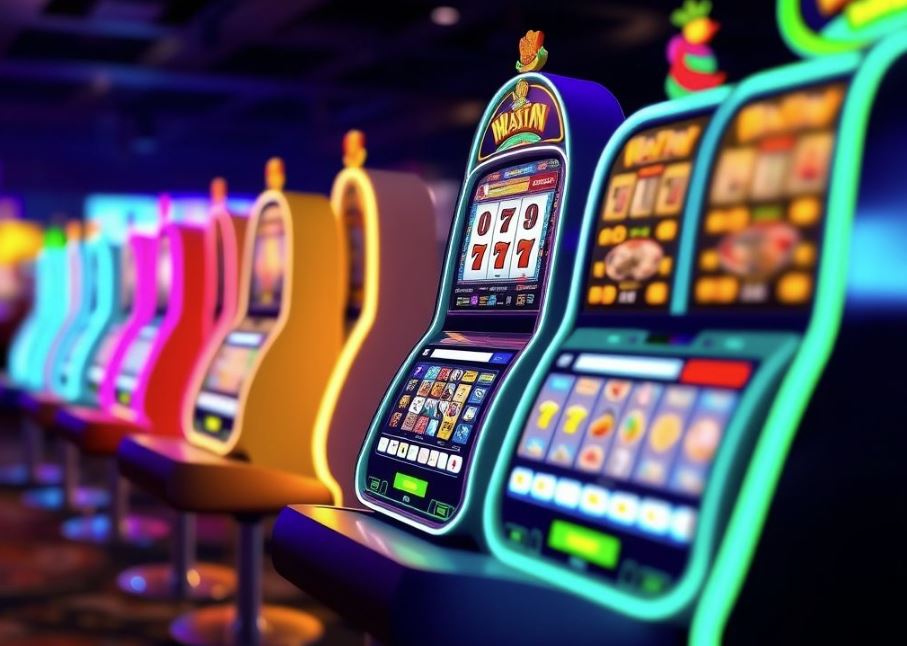 Máquinas tragamonedas en el casino
